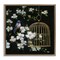 Stupell Industries Evening Song Birdcage over Black Floating Frame, design by Nan